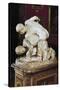 Ancient Statue of Wrestlers in Galleria Degli Uffizi-null-Stretched Canvas