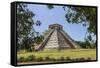 Ancient step pyramid Kukulkan at Chichen Itza, Mexico.-Jerry Ginsberg-Framed Stretched Canvas