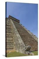 Ancient step pyramid Kukulkan at Chichen Itza, Mexico.-Jerry Ginsberg-Stretched Canvas