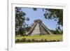 Ancient step pyramid Kukulkan at Chichen Itza, Mexico.-Jerry Ginsberg-Framed Photographic Print