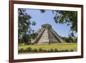 Ancient step pyramid Kukulkan at Chichen Itza, Mexico.-Jerry Ginsberg-Framed Premium Photographic Print