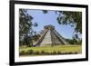 Ancient step pyramid Kukulkan at Chichen Itza, Mexico.-Jerry Ginsberg-Framed Premium Photographic Print