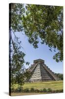 Ancient step pyramid Kukulkan at Chichen Itza, Mexico.-Jerry Ginsberg-Stretched Canvas