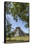 Ancient step pyramid Kukulkan at Chichen Itza, Mexico.-Jerry Ginsberg-Framed Stretched Canvas