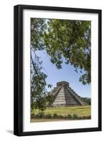 Ancient step pyramid Kukulkan at Chichen Itza, Mexico.-Jerry Ginsberg-Framed Photographic Print