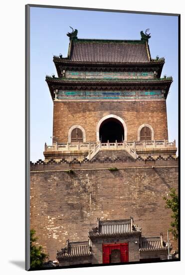 Ancient Stone Bell Tower, Beijing, China-William Perry-Mounted Photographic Print