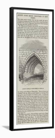 Ancient Stone Bridge Discovered in Kent Street-null-Framed Giclee Print