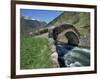 Ancient Stone Bridge over a River in the La Malana District in the Pyrenees in Andorra, Europe-Jeremy Bright-Framed Photographic Print