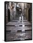 Ancient Street in the Old Town, Jerusalem, Israel-Keren Su-Framed Stretched Canvas