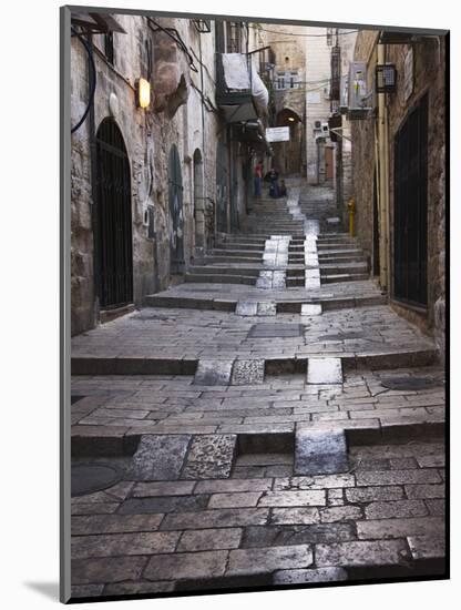 Ancient Street in the Old Town, Jerusalem, Israel-Keren Su-Mounted Photographic Print