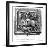 Ancient Tablet, Near Holborn Bridge, London, 19th Century-James Tingle-Framed Giclee Print