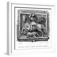 Ancient Tablet, Near Holborn Bridge, London, 19th Century-James Tingle-Framed Giclee Print