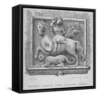 Ancient Tablet, Near Holborn Bridge, London, C1830-1860-James Tingle-Framed Stretched Canvas