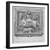 Ancient Tablet, Near Holborn Bridge, London, C1830-1860-James Tingle-Framed Giclee Print