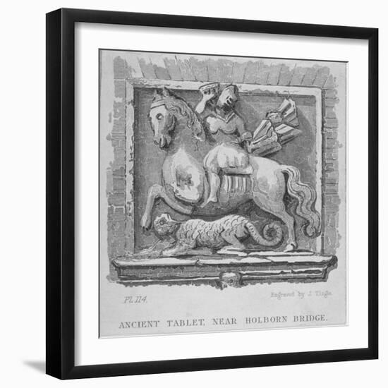 Ancient Tablet, Near Holborn Bridge, London, C1830-1860-James Tingle-Framed Giclee Print