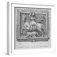 Ancient Tablet, Near Holborn Bridge, London, C1830-1860-James Tingle-Framed Giclee Print