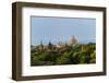 Ancient temple and pagoda rising out of the jungle, Bagan, Mandalay Region, Myanmar-Keren Su-Framed Photographic Print