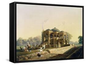 Ancient Temple at Hulwud, Witherington, Engraved G. Hunt, Coloured Hogarth, Pub. Ackermann, 1826-Captain Robert M. Grindlay-Framed Stretched Canvas