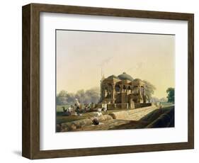 Ancient Temple at Hulwud, Witherington, Engraved G. Hunt, Coloured Hogarth, Pub. Ackermann, 1826-Captain Robert M. Grindlay-Framed Giclee Print