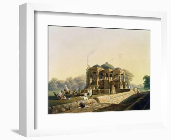 Ancient Temple at Hulwud, Witherington, Engraved G. Hunt, Coloured Hogarth, Pub. Ackermann, 1826-Captain Robert M. Grindlay-Framed Giclee Print