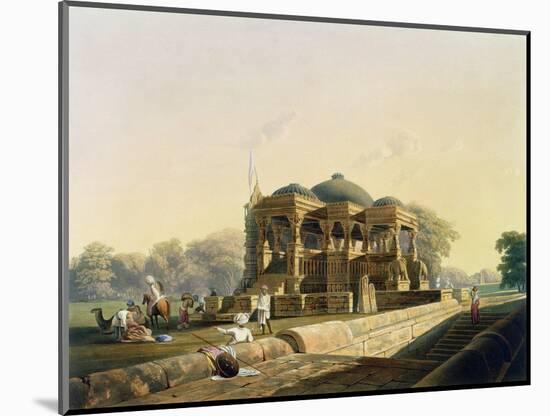 Ancient Temple at Hulwud, Witherington, Engraved G. Hunt, Coloured Hogarth, Pub. Ackermann, 1826-Captain Robert M. Grindlay-Mounted Giclee Print