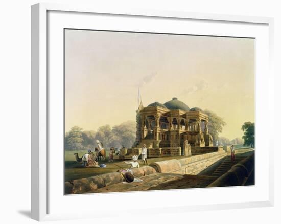 Ancient Temple at Hulwud, Witherington, Engraved G. Hunt, Coloured Hogarth, Pub. Ackermann, 1826-Captain Robert M. Grindlay-Framed Giclee Print