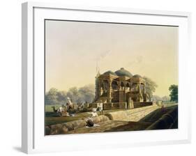 Ancient Temple at Hulwud, Witherington, Engraved G. Hunt, Coloured Hogarth, Pub. Ackermann, 1826-Captain Robert M. Grindlay-Framed Giclee Print