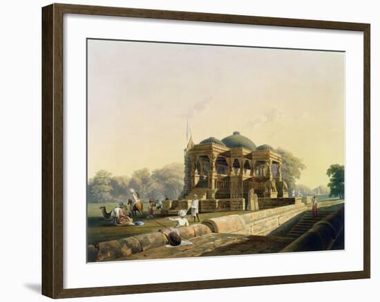 Ancient Temple at Hulwud, Witherington, Engraved G. Hunt, Coloured Hogarth, Pub. Ackermann, 1826-Captain Robert M. Grindlay-Framed Giclee Print