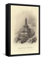 Ancient Temple at Kunkhul-David Roberts-Framed Stretched Canvas