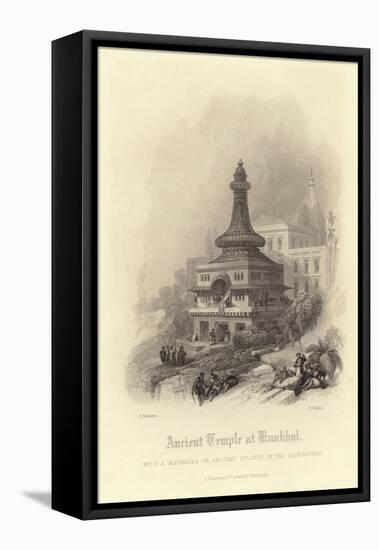 Ancient Temple at Kunkhul-David Roberts-Framed Stretched Canvas