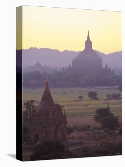 Ancient Temples and Pagodas at Dusk, Bagan (Pagan), Myanmar (Burma)-Gavin Hellier-Stretched Canvas