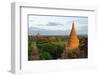 Ancient temples and pagodas at sunset, Bagan, Mandalay Region, Myanmar-Keren Su-Framed Photographic Print