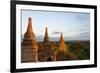 Ancient temples and pagodas at sunset, Bagan, Mandalay Region, Myanmar-Keren Su-Framed Photographic Print