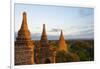 Ancient temples and pagodas at sunset, Bagan, Mandalay Region, Myanmar-Keren Su-Framed Photographic Print