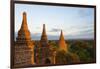 Ancient temples and pagodas at sunset, Bagan, Mandalay Region, Myanmar-Keren Su-Framed Photographic Print