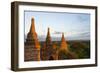 Ancient temples and pagodas at sunset, Bagan, Mandalay Region, Myanmar-Keren Su-Framed Photographic Print