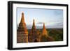 Ancient temples and pagodas at sunset, Bagan, Mandalay Region, Myanmar-Keren Su-Framed Photographic Print