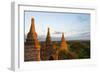 Ancient temples and pagodas at sunset, Bagan, Mandalay Region, Myanmar-Keren Su-Framed Photographic Print