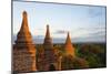 Ancient temples and pagodas at sunset, Bagan, Mandalay Region, Myanmar-Keren Su-Mounted Photographic Print