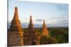 Ancient temples and pagodas at sunset, Bagan, Mandalay Region, Myanmar-Keren Su-Stretched Canvas
