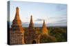Ancient temples and pagodas at sunset, Bagan, Mandalay Region, Myanmar-Keren Su-Stretched Canvas
