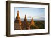 Ancient temples and pagodas at sunset, Bagan, Mandalay Region, Myanmar-Keren Su-Framed Photographic Print