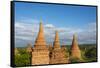 Ancient Temples and Pagodas, Bagan, Mandalay Region, Myanmar-Keren Su-Framed Stretched Canvas