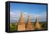 Ancient Temples and Pagodas, Bagan, Mandalay Region, Myanmar-Keren Su-Framed Stretched Canvas