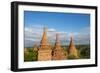 Ancient Temples and Pagodas, Bagan, Mandalay Region, Myanmar-Keren Su-Framed Photographic Print