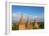 Ancient Temples and Pagodas, Bagan, Mandalay Region, Myanmar-Keren Su-Framed Photographic Print