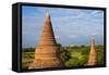 Ancient temples and pagodas, Bagan, Mandalay Region, Myanmar-Keren Su-Framed Stretched Canvas