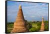 Ancient temples and pagodas, Bagan, Mandalay Region, Myanmar-Keren Su-Framed Stretched Canvas