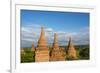 Ancient temples and pagodas, Bagan, Mandalay Region, Myanmar-Keren Su-Framed Premium Photographic Print