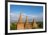 Ancient temples and pagodas, Bagan, Mandalay Region, Myanmar-Keren Su-Framed Premium Photographic Print